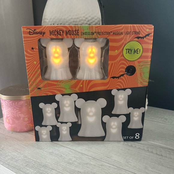 Disney Mickey Mouse Ghost Musical Halloween Projection Light String Set - Picture 1 of 4